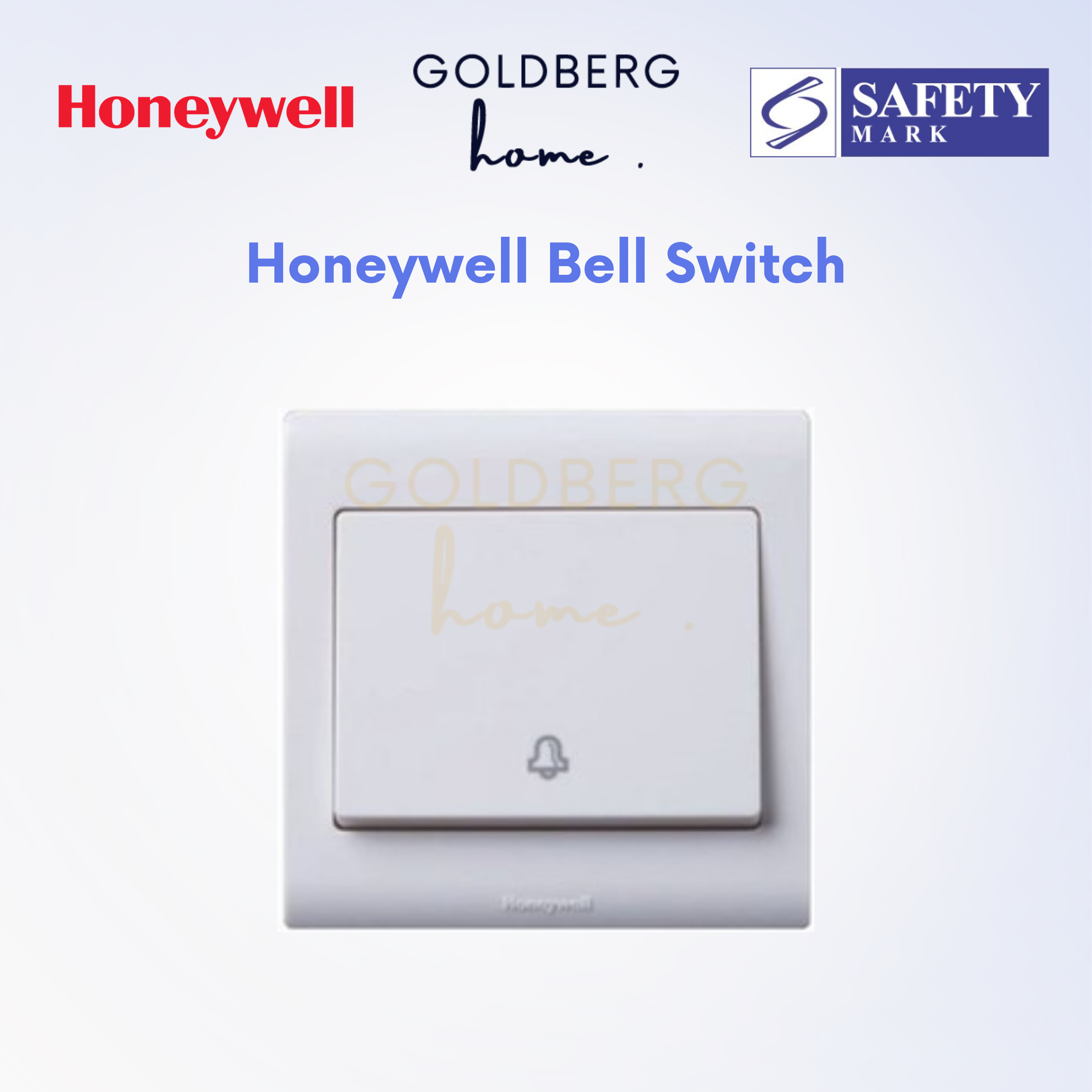 Honeywell R Series door bell switch in classic white finish by Goldberg Home.