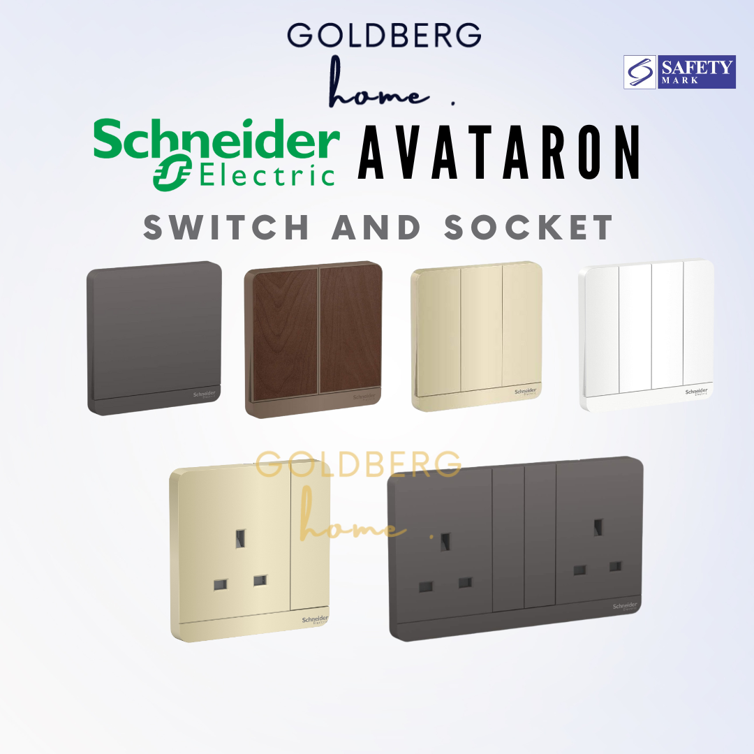 Full range of Schneider AvatarON switches and sockets by Goldberg Home. 5 premium colors for Singapore homes. E8331L1