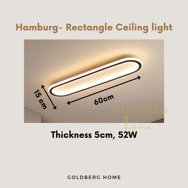 Hamburg 60CM 52W rectangle ceiling light