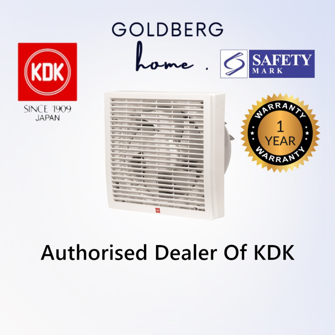 KDK 15WHPCT White 15cm Window Mount Exhaust Fan with integrated rain-proof cover hood.