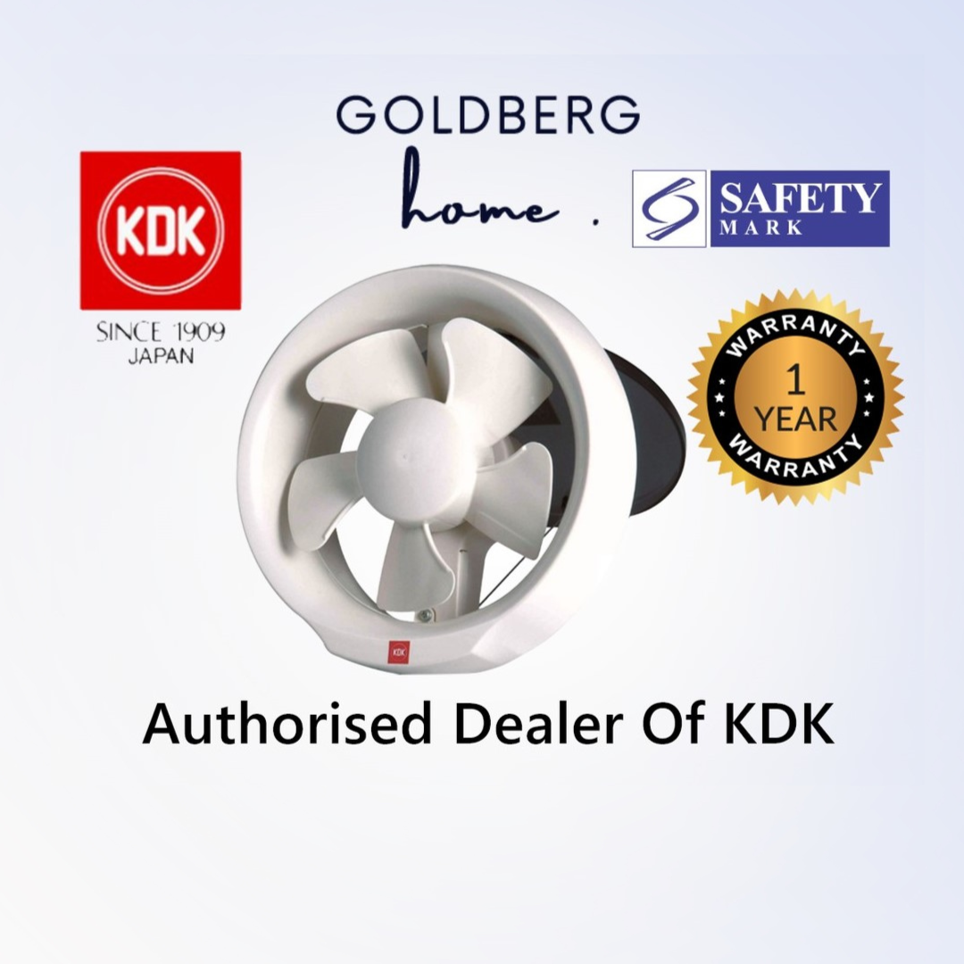 KDK 15WUD 15cm Window Mount Exhaust Fan, pull-cord operated for HDB and Condo bathrooms.