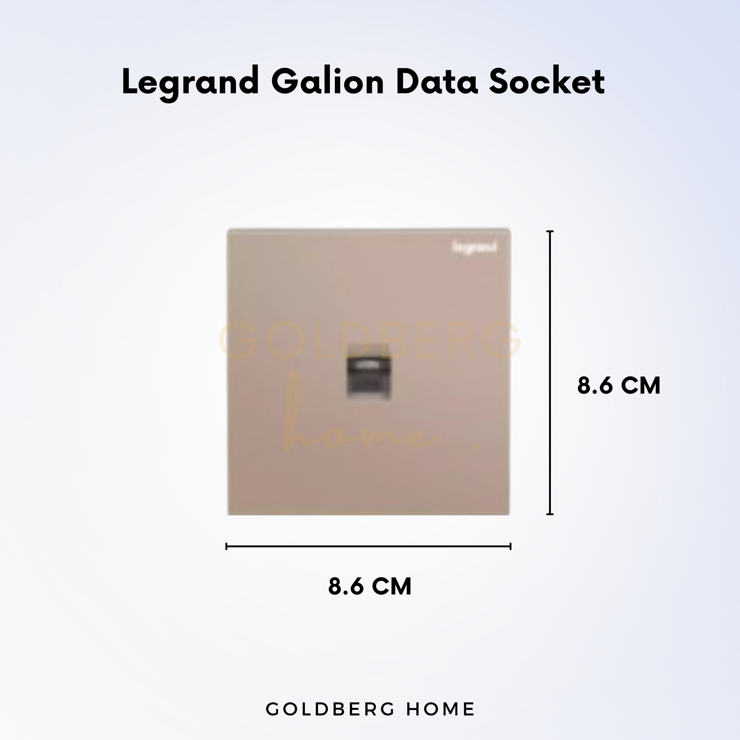Technical specs for Legrand Galion Cat6 data point, fits standard Singapore 86mm networking wall boxes