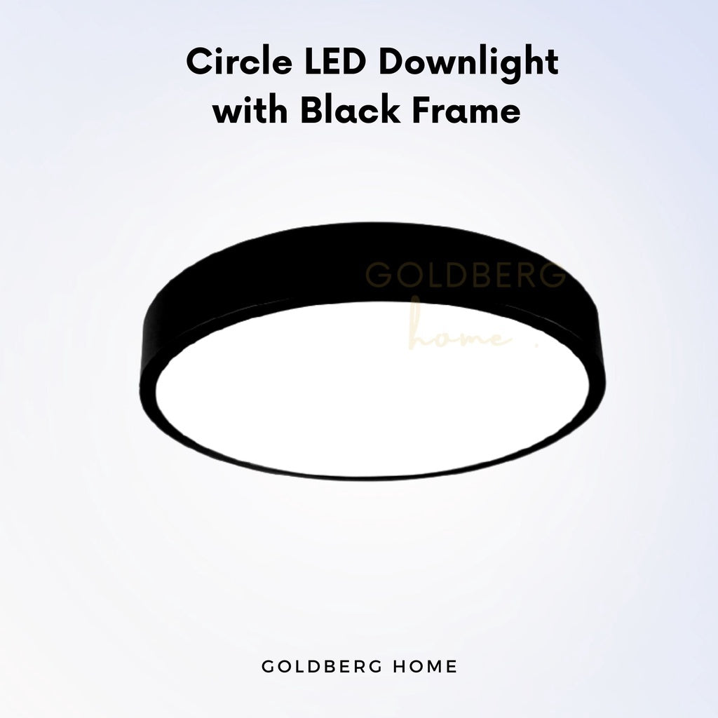 Specs for Premium Luz Round Black 12W 18W 24W LED ceiling light. Goldberg Home guide for Singapore bedroom or balcony lighting.