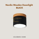 Goldberg Home Tako 6W Nordic downlight in Black with stylish real wood finish for premium SG interior design.